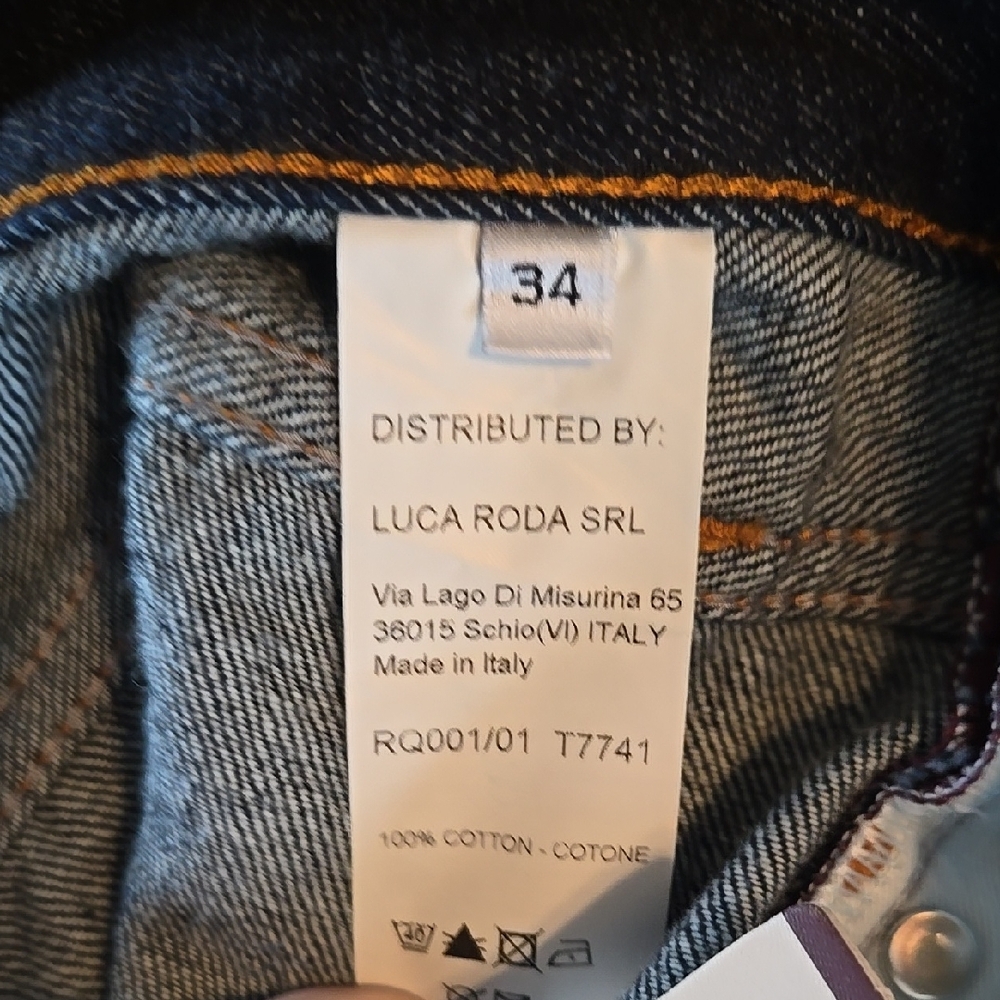 RODA Men's Dark Wash Blue Jeans. - Picture 6 of 13